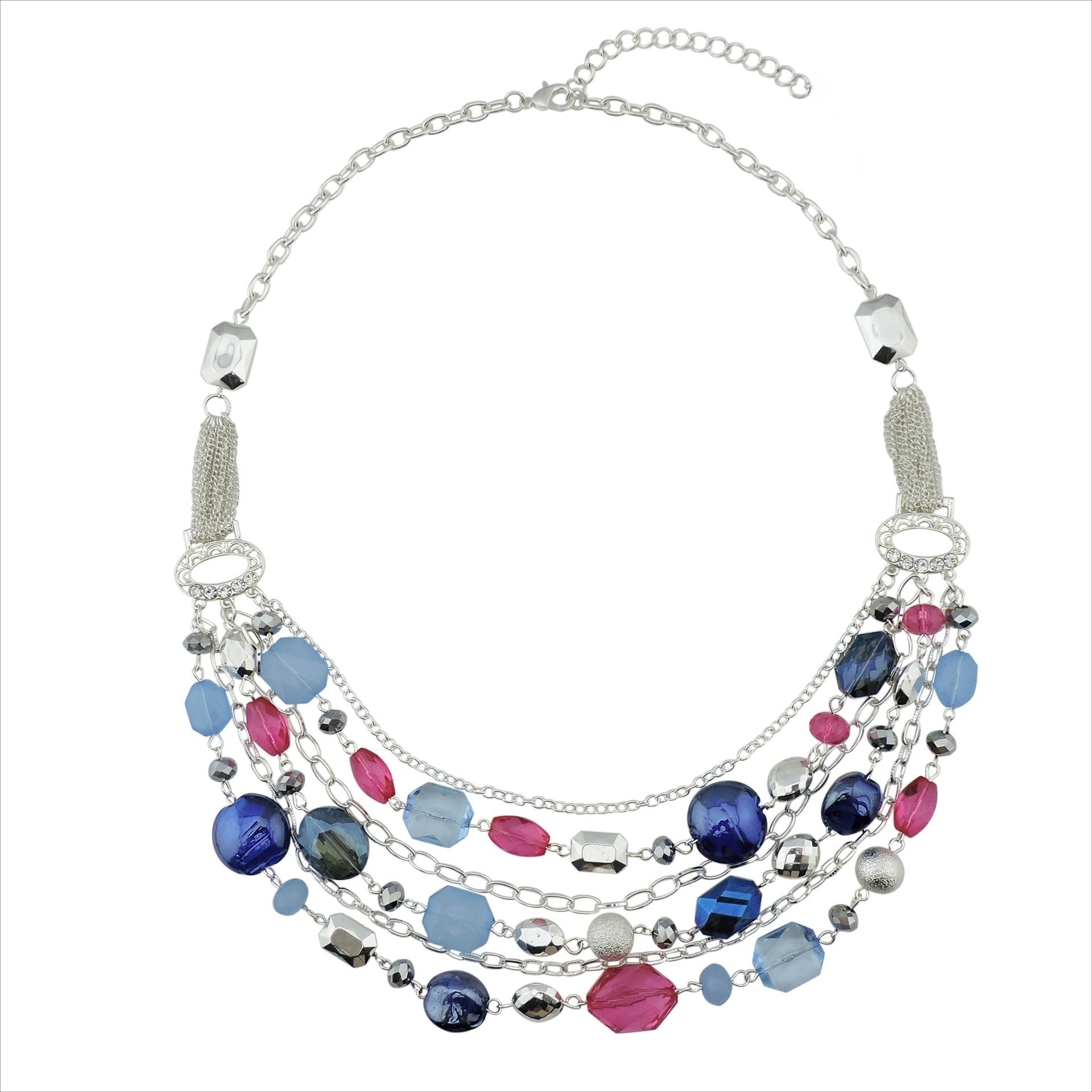 Wholesale Multi-layer Glass Bead Acrylic Necklace